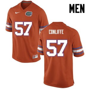 Men's Florida Gators #57 Elijah Conliffe NCAA Nike Orange Authentic Stitched College Football Jersey NBG6262XI